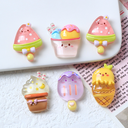 Glow-in-the-dark summer food toys DIY resin accessories
