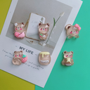 Ice transparent cartoon animal bear rabbit DIY resin accessories
