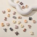Mini cute English letters DIY flocking resin accessories