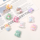 Cartoon Monster Strawberry Bear DIY Flocking Resin Accessories