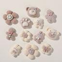Christmas gingerbread bunny bear paw DIY flocking resin accessories