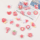 Donut bunny bear love tree DIY flocking resin accessories