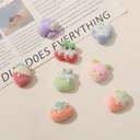Sweet and cute mini cute fruit DIY flocking resin accessories