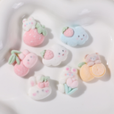 Cartoon strawberry cute cloud lemon bear cherry rabbit DIY flocking resin accessories