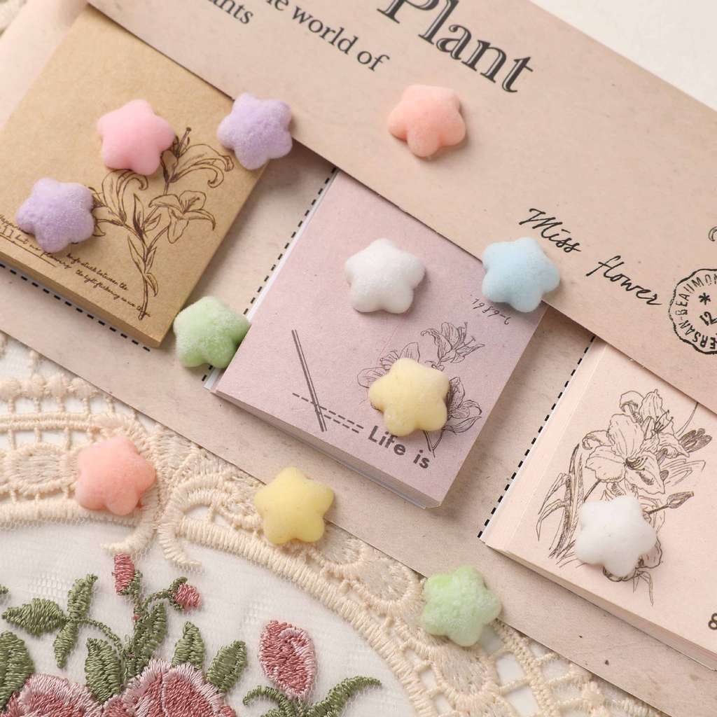 Cute mini five-pointed star DIY flocking resin accessories