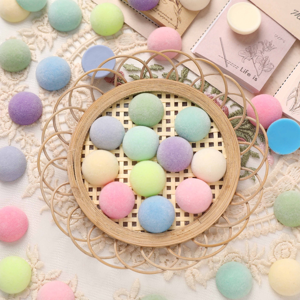 Plush round half-ball DIY flocking resin accessories