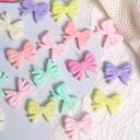 3D Bow Perforated Ornaments DIY Flocking Resin Accessories