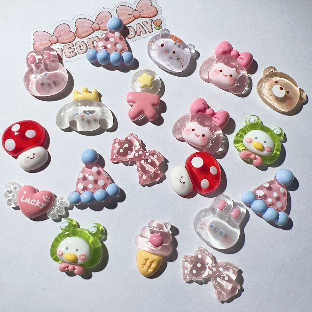 Cute transparent DIY resin accessories