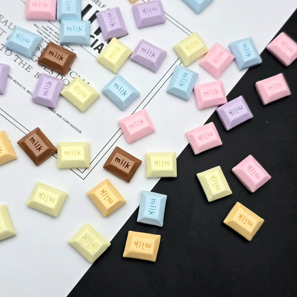 Colored milk tablets DIY mini simulation food play resin accessories