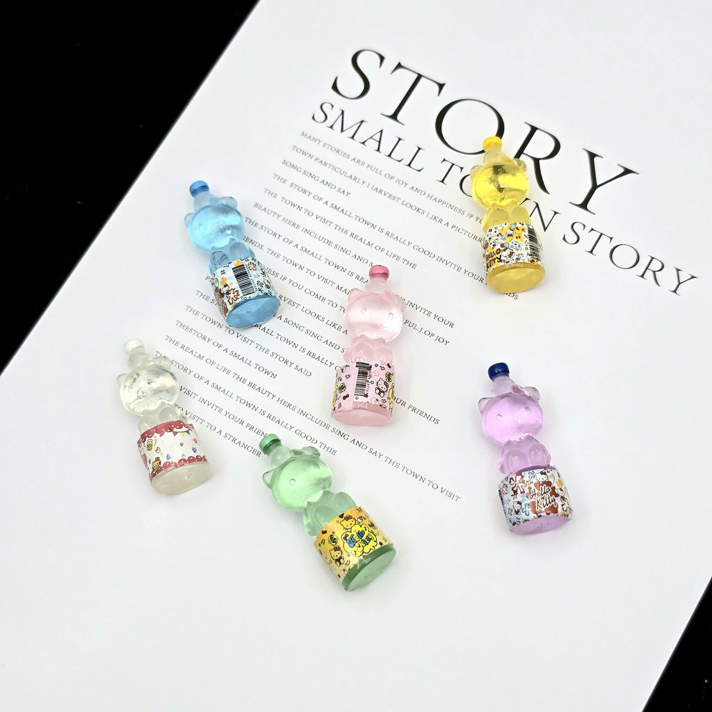 KT cat beverage bottle DIY simulation food play resin accessories