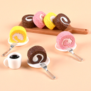 3D Swiss Roll DIY Simulation Food Toy Resin Accessories
