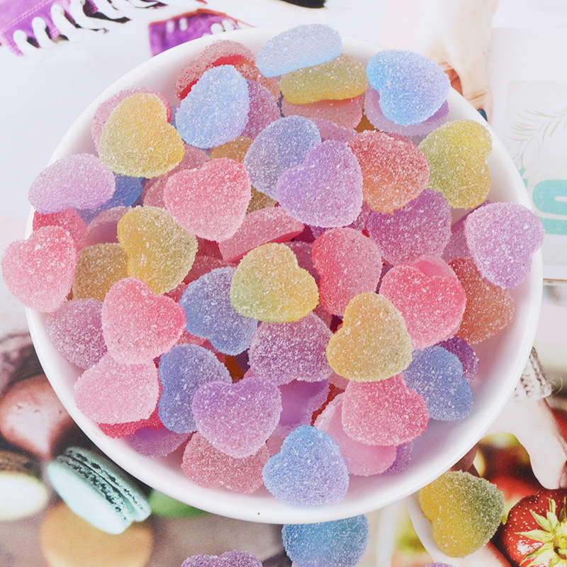 Simulation soft candy love DIY resin accessories