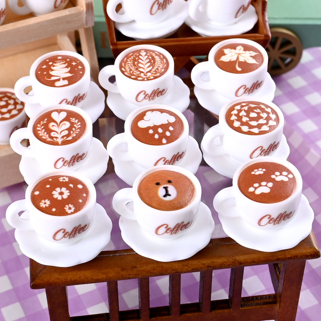 DIY coffee cup simulation food play resin accessories