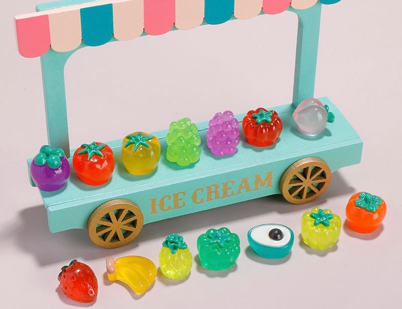 DIY resin simulation food and play accessories with fancy fruits