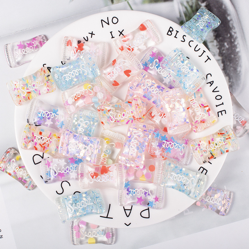 Glitter sweet candy DIY resin simulation food play accessories