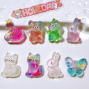 AB glue pearlescent small animals DIY resin accessories