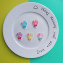 Cartoon color strawberry lollipop di resin accessories