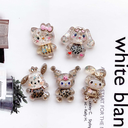 Cut sequined brown cartoon animals DIY resin accessories