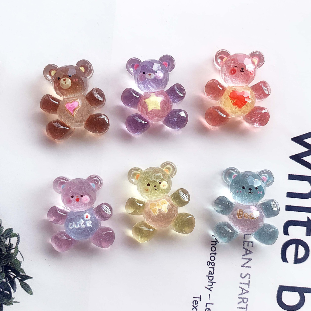 AB glue high-transparency pearlescent cut-out cartoon printing DIY resin accessories