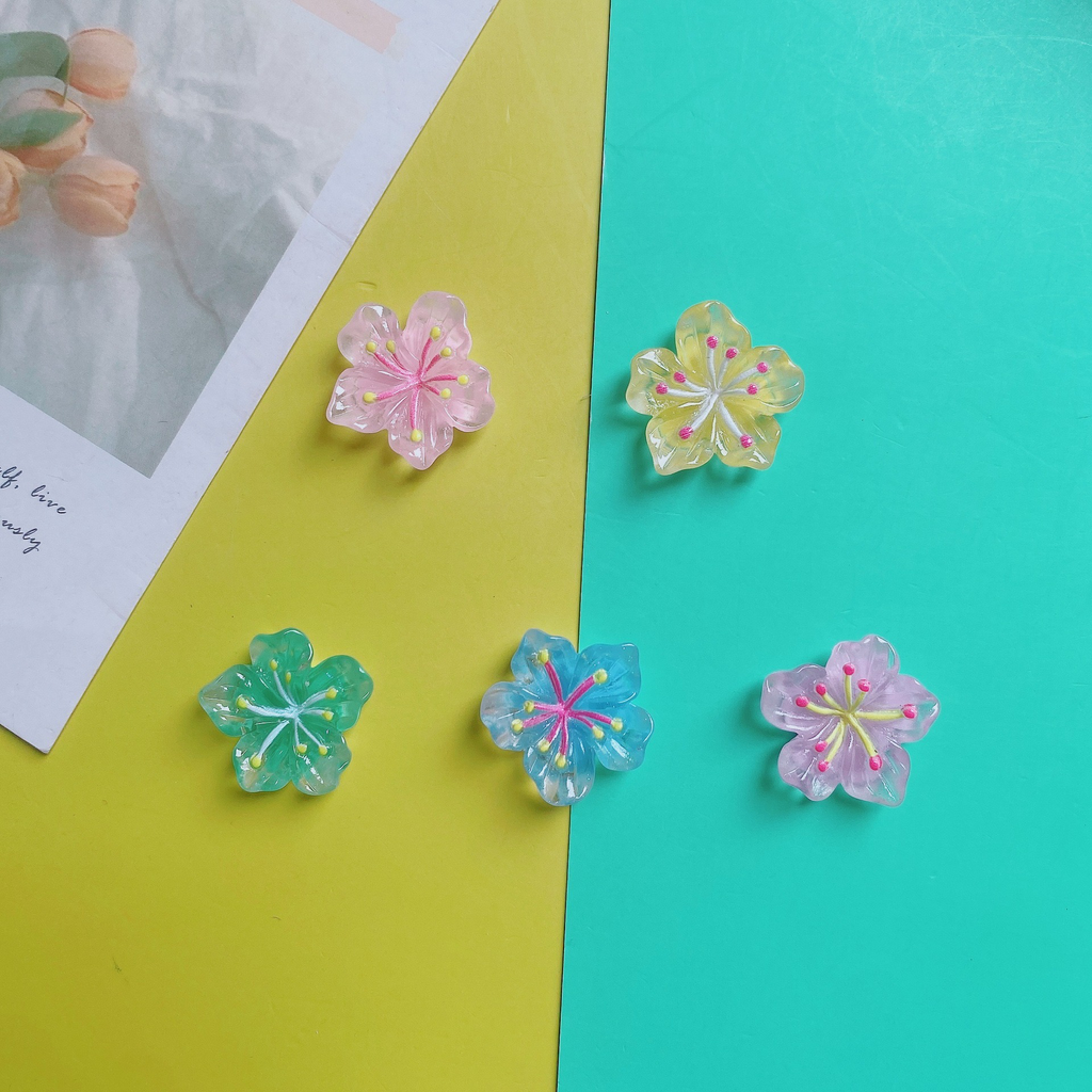Spring simulation cherry blossom ice peach DIY resin accessories